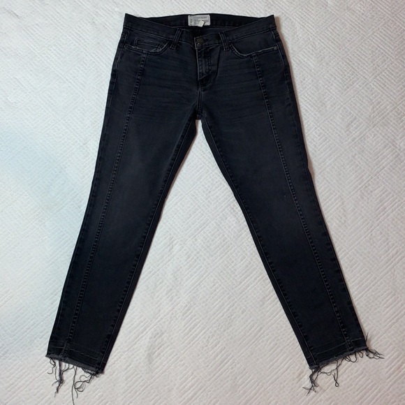 Current/Elliott The Seamed Easy Stiletto Skinny Jeans, Charcoal Gray/Black, 28 - Picture 5 of 16